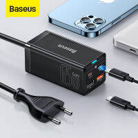 Baseus 65W GaN3 Pro Fast Charger For iPhone 13 12 Pro Max 4 in 1 AC/DC Multi-Port Desktop Powerstrip for Laptop Tablet Quick Charging Adapter