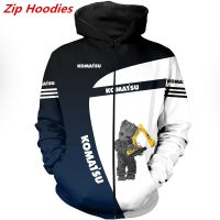 New genroot love Komatsu 3D loaded women women autumn Hoodie Unisex casual zipper hoodies