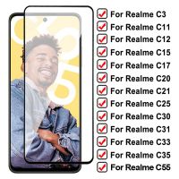 9d กระจกป้องกันเต็มรูปแบบสำหรับ Realme C3 C11 C33 C21 C20 C17 C15ป้องกัน C25y C35หน้าจอ C21y C20a C30 C25 C12 C31