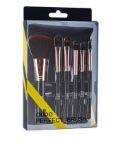 SALE!! odbo perfect brush beauty เซ็ตแปรงแต่งหน้า 6 ชิ้น พร้อมกับกระเป๋าหนังสีดำ