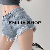 gyhuju EMILIA SHOP กางเกงขาสั้น ใส่สบายๆ ผ้าฝ้าย กางเกงขาสั้นผู้หญิง เกาหลี เอวสูง A24L0DP 0615