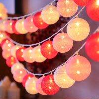 20LED Cotton Balls Led String Fairy Lights Christmas Decoration for Home Wedding Party Room Curtain Lights Navidad Garland Decor