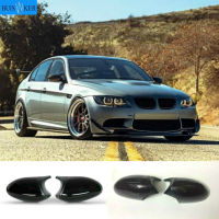 For BMW 1 3 Series E81 E82 E87 E88 E90 E91 E92 E93 Side Wing Gloss Black Mirror Cover Cap Rearview Mirror Shell Car Accessories