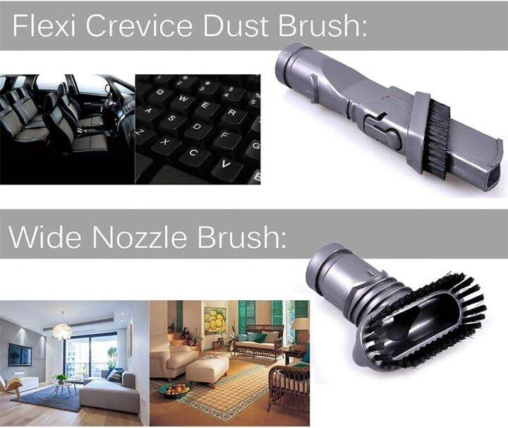 หัวฉีดหัวแปรงสำหรับ-dyson-v6-dc24-dc33-dc35-dc39-dc44-dc58-dc59-dc62-dc74สูญญากาศชุดที่แนบมาอุปกรณ์เสริม