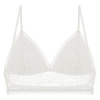 New French wireless underwear Sexy lace triangle cup gathered thin bra Small chest gathered brassiere lace underwear