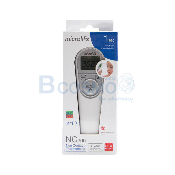 microlife-รุ่น-nc200-เครื่องวัดอุณหภูมิทางหน้าผาก-แบบอินฟราเรด-มีความแม่นยำสูง-ประมวลผลเร็ว-ประกันสินค้า-2-ปีเต็ม-bcosmo-the-pharmacy