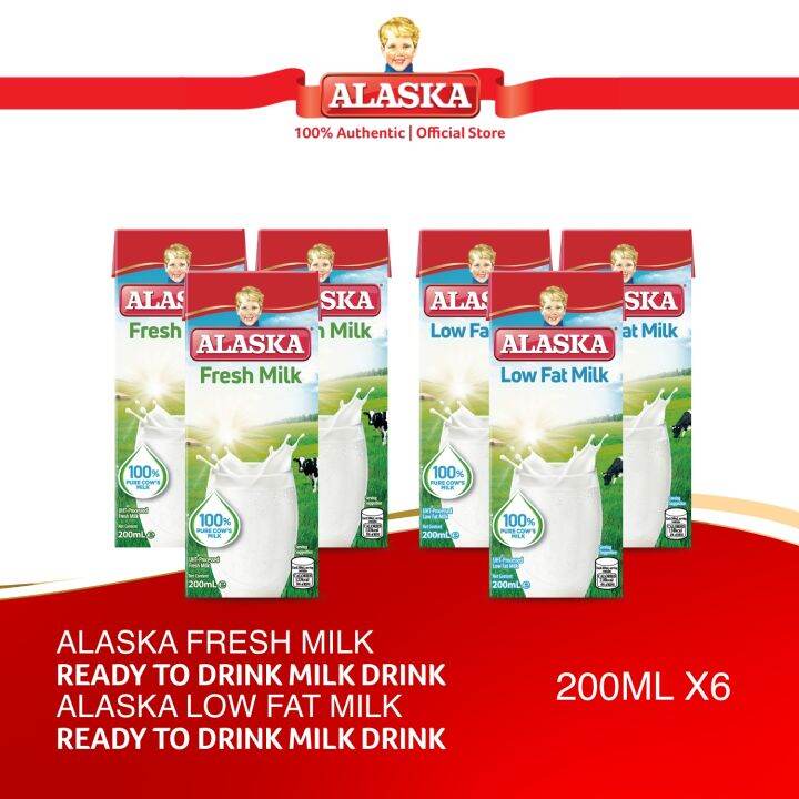 Alaska Fresh Milk 200ml3 + Alaska Low Fat Milk 200ml Lazada PH