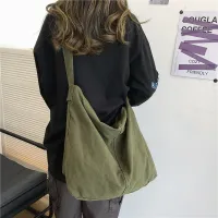 【jw】✆  Womens Shoulder Large Canvas Crossbody for 2023 Cotton Fashion Korean Female Students School Handbags