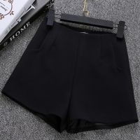 【In stock】Hot Pants High Waist A Word Wide Leg Shorts Slim Thin Casual Shorts