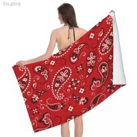 Fashion Red Bandana Pattern Super Soft Microfiber Bath Beach Towel Quick Drying Shower Yoga Towels