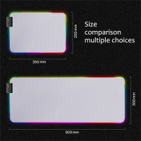 Black and White Background Rgb Gaming Mouse Pad LED Laptop White Pad Gamer Computer Keyboard Carpet Gaming Accessories Desk Mat