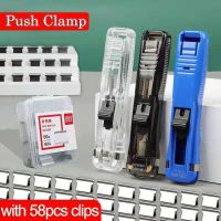 New Push Clip Stapler Staple Remover Binder Push Clamp Tape Dispenser Paper Clips Office Supplies Set Desktop Stapler Office Staplers Punches