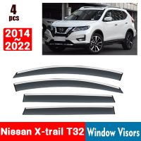 FOR Nissan X-trail T32 2014-2022 Window Visors Rain Guard Windows Rain Cover Deflector Awning Shield Vent Guard Shade Cover Trim