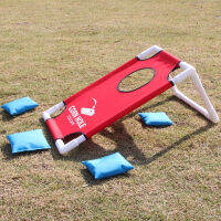 บอร์ดรูข้าวโพดแบบพกพา Serally พร้อมถุงถั่ว Cornhole 8ใบสำหรับลานเดินทาง