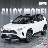 1:22โตโยต้า RAV4อัลลอยรถรุ่นของเล่น D Iecasts โลหะซูเปอร์รถสปอร์ตด้วยแสงเสียงยานพาหนะของเล่นสำหรับเด็กผู้ชายของขวัญคอลเลกชัน