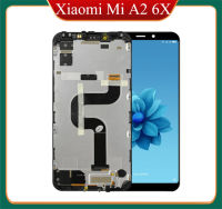 5.99 "ต้นฉบับสำหรับจอแสดงผล LCD แบบสัมผัสหน้าจอ Xiaomi Mi A2ที่มีกรอบดิจิตอลสำหรับ Xiaomi Mi 6X Mi6x เปลี่ยนจอแสดงผล LCD