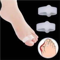 ▦ 1 Pair Silicone Two Hole Toe Separator Gel Foot Fingers Thumb Valgus Protector Bunion Adjuster Hallux Valgus Guard Feet care