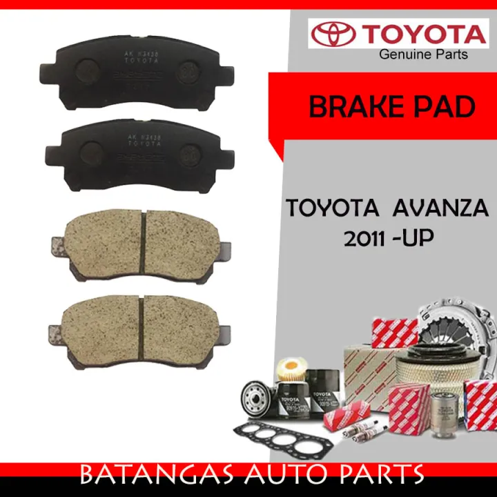 BRAKE PADS FRONT ORIGINAL TOYOTA PARTS FOR TOYOTA AVANZA PN 04465YZZR8 Lazada PH