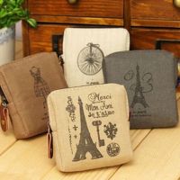 【CW】☢✚▥  Classic Man Canvas Coin Purse Zip Wallet Small Holder Money Storage