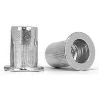 5/10/20/50pcs Rivnut M3 M4 M5 M6 M8 Stainless Steel Flat Head Threaded Insert Nut Vertical Stripe Rivets Nutsert Cap Rivet Nuts