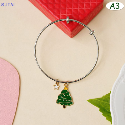 💖【Lowest price】SUTAI สร้อยข้อมือซานตาคลอสสร้อยข้อมือสำหรับเพื่อนนักเรียนสร้อยข้อมือสามคนน่ารักสร้อยข้อมือตัวการ์ตูนเครื่องประดับ