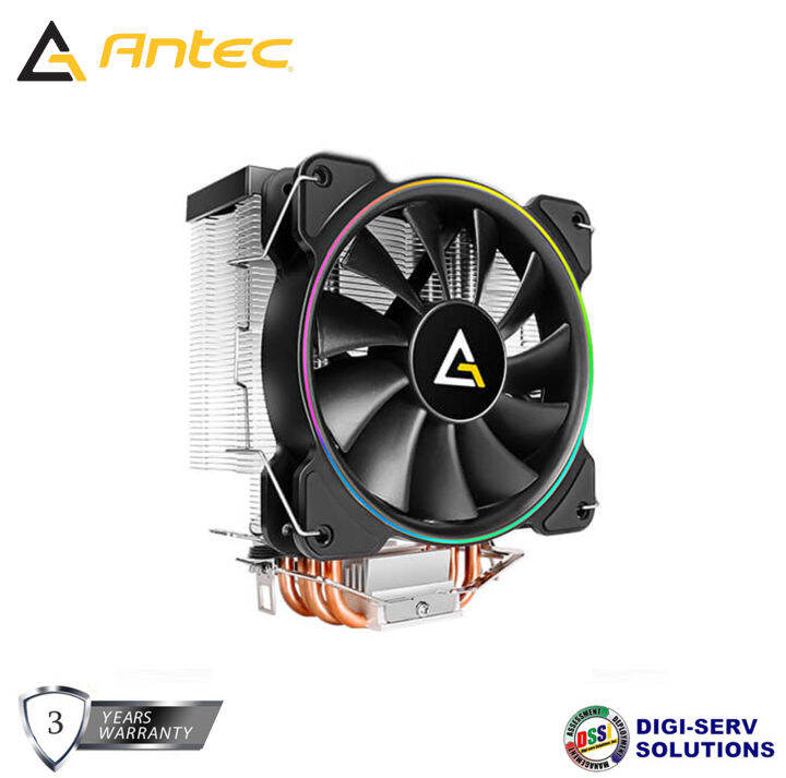 Antec A400 RGB CPU Cooler, 4PIN Connector PWM Silent Fan, 4 Pure