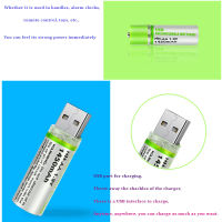 AA 1.2V Ni-MH แบตเตอรี่แบบชาร์จไฟได้1450MAh USB แบตเตอรี่แบบชาร์จไฟได้สำหรับเมาส์ควบคุมระยะไกลนาฬิกาปลุกพัดลมขนาดเล็กของเล่นไฟฟ้า