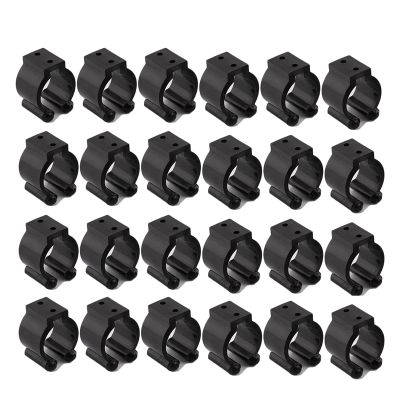 24 Pack Wall Mounted Fishing Rod Storage Clips Clamps Holder Billiard Cue Organizer, Fishing Pole Holder Storage Rack