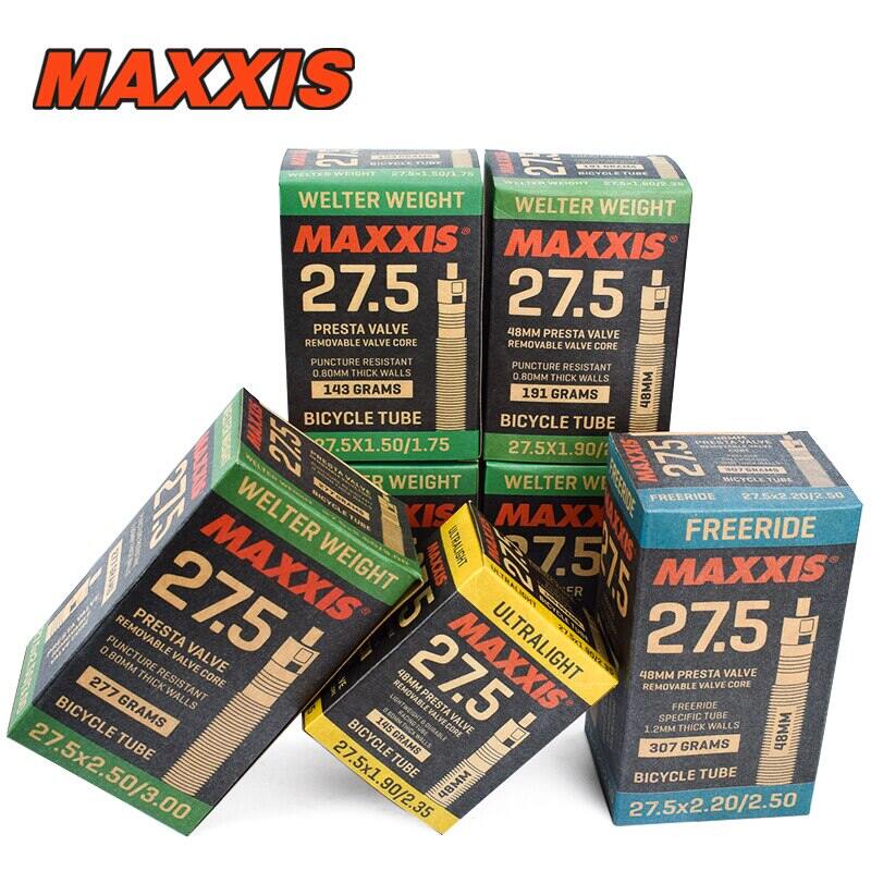 Maxxis Light Weight MTB Bike Inner Tube 27.5 x 2.2/2.5 FV Presta Valve-2pcs 