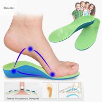 DINASHER เด็ก พื้นรองเท้า สำหรับเท้าแบน แก้ไขเท้าแบน สนับสนุนซุ้มประตู Orthotic Insoles การดูแลเท้า กายอุปกรณ์เท้า สุขภาพเท้า