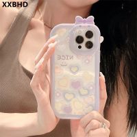 【cold noodles】สร้างสรรค์มอนสเตอร์น้อย2 In 1 Tpu สีม่วงการ์ตูนยิ้มสีที่ดีรักเชลล์สำหรับ Iphone 11 12 13 Pro Max Xr Xs Max กรณีโทรศัพท์