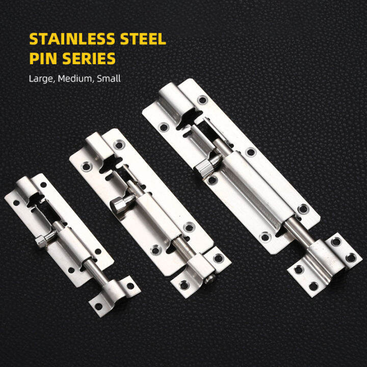 Stainless Steel Hardware Door Lock Barrel Bolt Latch Padlock Clasp Set