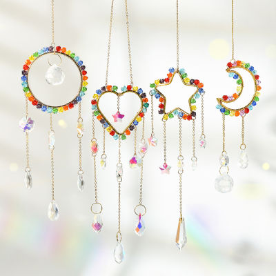 Party For Crystal Christmas Garden Chain With Decoration Ornament Catcher Window Home Hanging Colorful Suncatcher