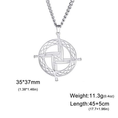 JDY6H My Shape Saint Brigid Cross Pendants Necklaces for Women Men Stainless Steel Traditional Celtics Irish Cross Amulet Jewelry G
