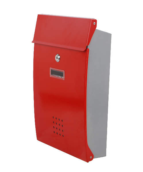 ตู้จดหมาย ตู้ไปรณีย์ ตู้รับจดหมาย กล่องรับจดหมาย ขนาด 26x38x9 cm. KSX-105-R สีแดง ถูกที่สุด ส่งเร็ว รับประกันคุณภาพ