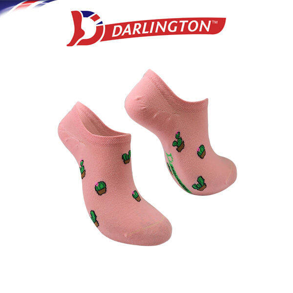 Darlington Ladies’ Fashion Cotton NoShow Socks 8D1023 Peach N’ Cream