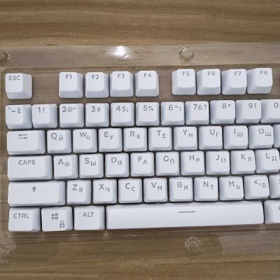 104 Keycaps Russian Translucent Backlight Keycaps Кейкапы Для Клавиатуры Compatible For Cherry MX Keyboard Switch GO