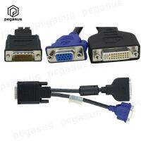 0.2m DVI 59 Pins Male to 2 VGA DVI(24 5)-VGA Female Adapter Splitter Cable For High End Video Card