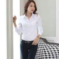 Autumn Spring Women Casual Blouses Career White Shirt Female Long-sleeved Slim Shirt Formal Blouse Overalls Office OL Blouse