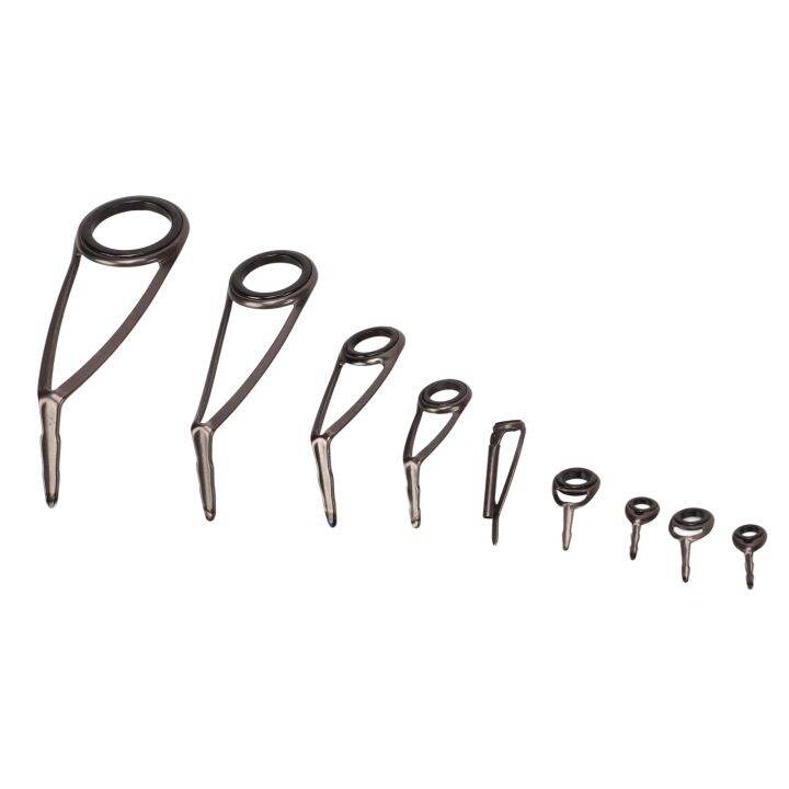 Fishing Rod Guide Stainless Steel Frame Ceramic Ring Accessory Set Kit