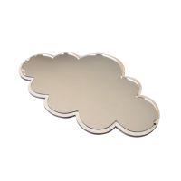 1 PCS Cloud Shape Mirror Acrylic Mirror Ornaments Cloud Shape Cute Handmade Home Decor Inevitably Dormitory Ornaments Makeup Light Brown