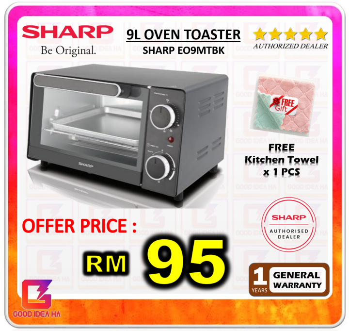 【BEST PRICE】*FREE KITCHEN TOWEL* Sharp 9L Electric Oven Toaster