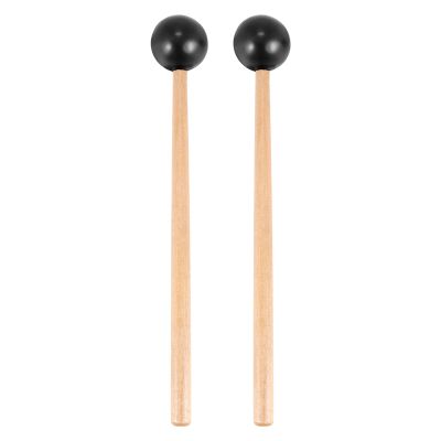 2Pcs Soft Rubber Head Sticks Wood Handle Bell Mallets for Glockenspiel Xylophone Bell Music Instruments Parts