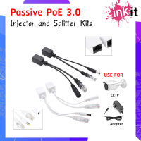 POE Passive Power Over Ethernet Adapter Injector + Splitter Kit (คละสี)