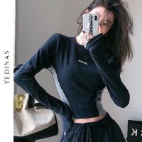 ☁ Y2k Tops Patchwork Long Sleeves Long Sleeve Shirt Streetwear - Shirt Women - Aliexpress