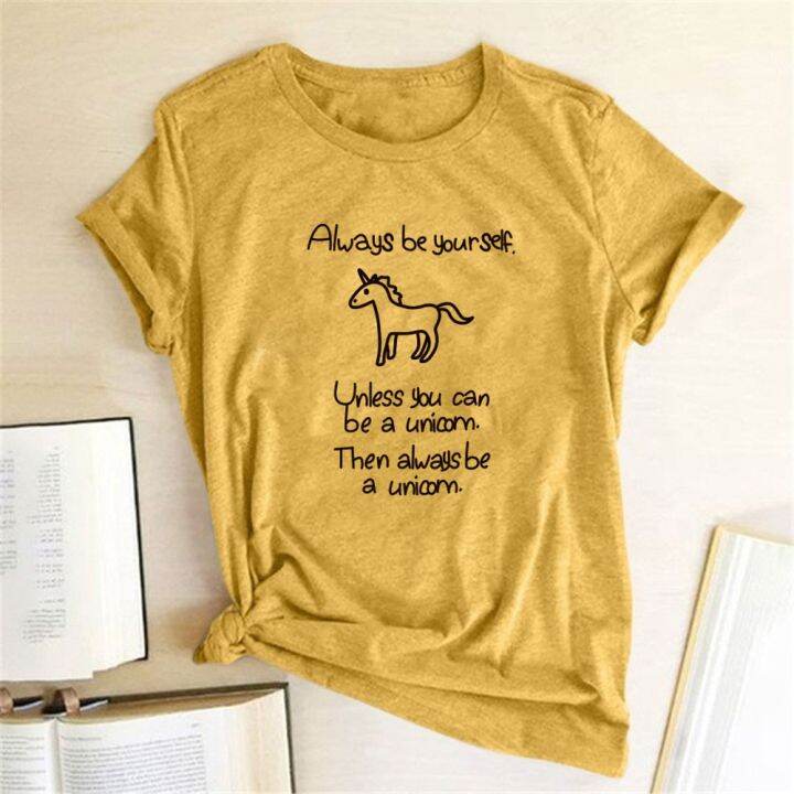 always-be-yourself-unicorn-letter-print-t-shirts-women-t-shirt-tops-women-cal-shirt-femme-tee-korean-style-ropa-para-mujer