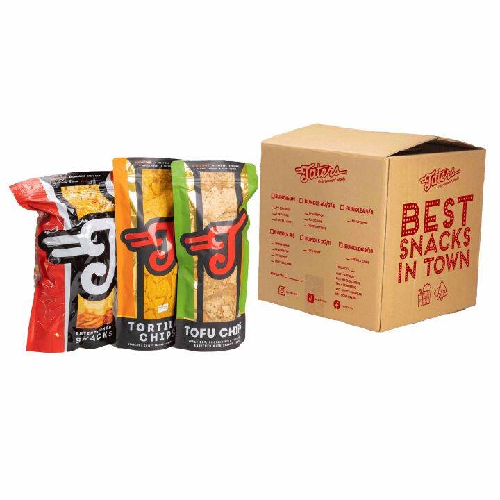 Taters Snack Box Bundle 4 (Superpop Popcorn, Tofu Chips, Tortilla