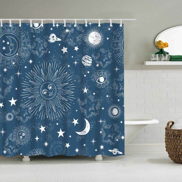 baltan-home-ly1-starry-sky-galaxy-moon-sun-shower-curtain-constellation-mystery-night-bathroom-curtain-waterproof-polyester-hook-digital-printing