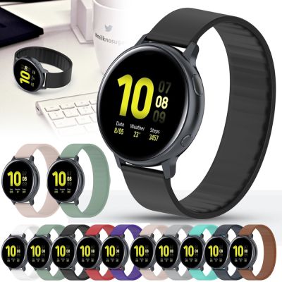 （A creative）ห่วงเดี่ยวสำหรับ Samsung Galaxy Watch ใช้งาน2 40มม. 44มม. สายรัดยืดหยุ่นเข็มขัดสร้อยข้อมือซิลิโคนสายรัดข้อมือ Watch Bands 20มม. สายนาฬิกา