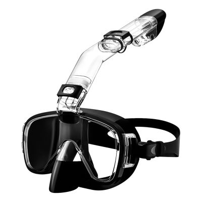 Snorkel Mask Foldable Diving Mask Set with Dry Top System and Camera Mount, Anti-Fog Professional Snorkeling Gear